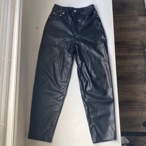 All black leather pants h&m DIVIDED.